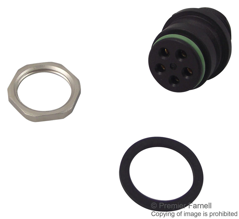 Binder 99 9116 00 05 99 05 Circular Connector 720 Series Panel Mount Receptacle 5 Contacts Solder Socket