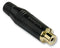 AMPHENOL ACJR-BLK RCA (Phono) Audio / Video Connector, 2 Contacts, Socket, Gold Plated Contacts, Metal Body, Black