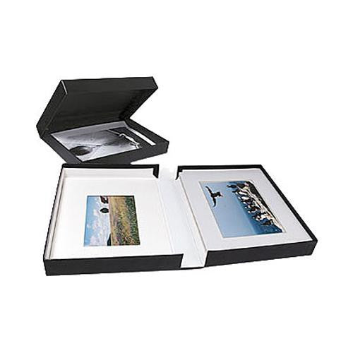 Archival Methods Onyx Portfolio Box - 16.25 x 20.25 x 2" - Black Buckram/Black Lining