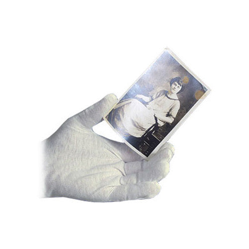 Archival Methods 61-555-L White Nylon Gloves (Large, 12 Pairs)