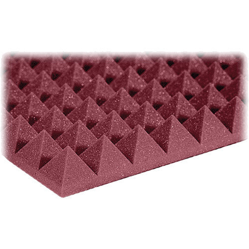 Auralex 2" Studiofoam Pyramid-22 (Burgundy) - 12 Pieces