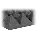 Auralex 4" Studiofoam Pyramid-24 (Charcoal Gray) - 24" x 48" x 4" Acoustic Absorption/Diffusion Panel - 6 Pieces