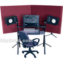 Auralex MAX-Wall 420 (Burgundy) - Four 20" x 48" x 4 3/8" Mobile Acoustic Panels, Two MAX-Stands and Two MAX-Clamps