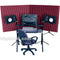 Auralex MAX-Wall 420 (Burgundy) - Four 20" x 48" x 4 3/8" Mobile Acoustic Panels, Two MAX-Stands and Two MAX-Clamps