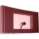 Auralex MAX-Wall Window Kit (Burgundy) - 20" x 48" x 4 3/8" Mobile Acoustic Panel with 18" x 12" x 1/4" Plexiglass Window, No Stand - Single