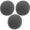 Auray WLF-038-3R Foam Windscreens for 3/8" Diameter Microphones (Round Shape, 3 Pack)