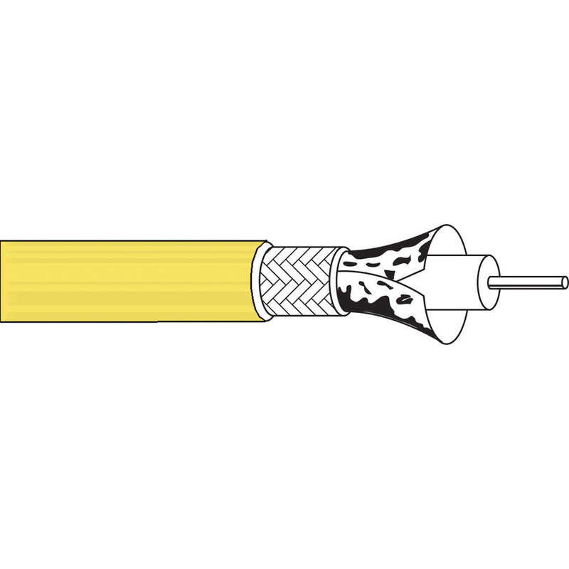 Belden 1855A Sub Miniature Video Coax 23 AWG 1000 ft Yellow