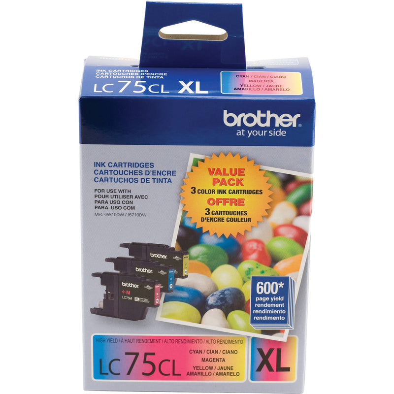 Brother LC753PKS Innobella LC75 Color Ink Cartridge 3-Pack