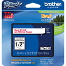 Brother TZe232 Laminated Tape for P-Touch Labelers (Red on White, 0.47" x 26.2')