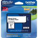 Brother TZe251 Laminated Tape for P-Touch Labelers (Black on White, 0.94" x 26.2')