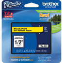Brother TZe631 Laminated Tape for P-Touch Labelers (Black on Yellow, 0.47" x 26.2')