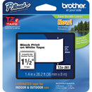 Brother TZe261 Laminated Tape for P-Touch Labelers (Black on White, 1.4" x 26.2')