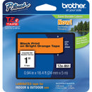 Brother TZeB51 Laminated Tape for P-Touch Labelers (Black on Fluorescent Orange, 0.94" x 16.4')