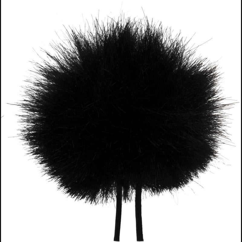 Bubblebee Industries Windbubble Miniature Imitation-Fur Windscreen (Lav Size 2, 35mm, Black)