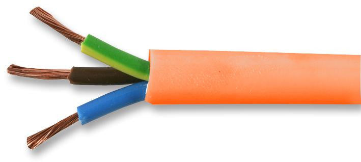 PRO POWER 3183Y-2.50MMORN100M Multicore Unscreened Cable, Flexible, Per M, Orange, 3 Core, 2.5 mm&sup2;