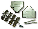 MH CONNECTORS MHDTZK25-RA-HI-K D Sub Backshell, Diecast, Rapid Assembly, DB, 180&deg;, Plastic Body
