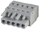 WAGO 231-105/026-000 Pluggable Terminal Socket Connector with CAGE CLAMP Actuation, 5 way, 5mm pitch, Grey