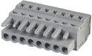 WAGO 231-108/026-000 Pluggable Terminal Socket Connector with CAGE CLAMP Actuation, 8 way, 5mm pitch, Grey
