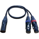 Cable Techniques CT-PYM-18 18" (457.2mm) Microphone Y-Cable (Black)