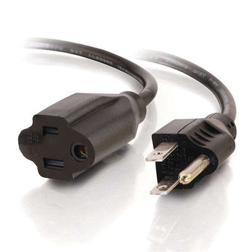 C2G 18 AWG Outlet Saver Power Extension Cord NEMA 5-15P to NEMA 5-15R (25')