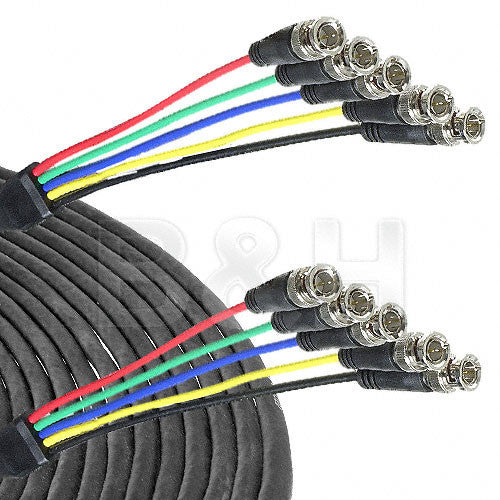 Canare 5-BNC Male to 5-BNC Male Cable - 200 ft