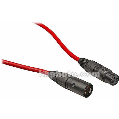 Canare L-4E6S Star Quad XLRM to XLRF Microphone Cable - 15' (Red)