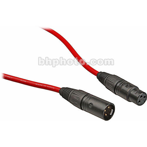 Canare L-4E6S Star Quad XLRM to XLRF Microphone Cable - 25' (Red)