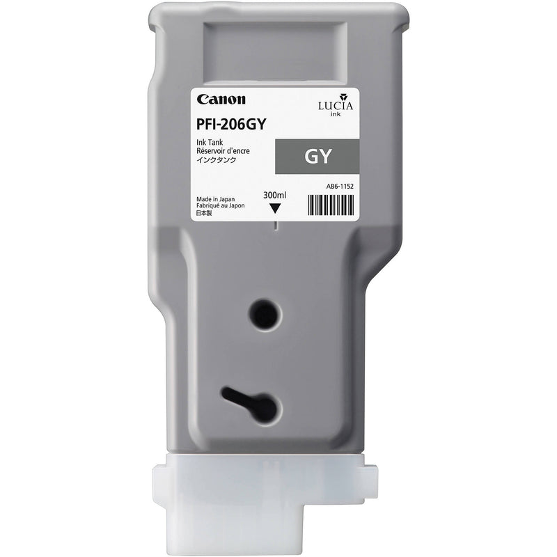 Canon PFI-206 Gray Ink Cartridge (300 ml)