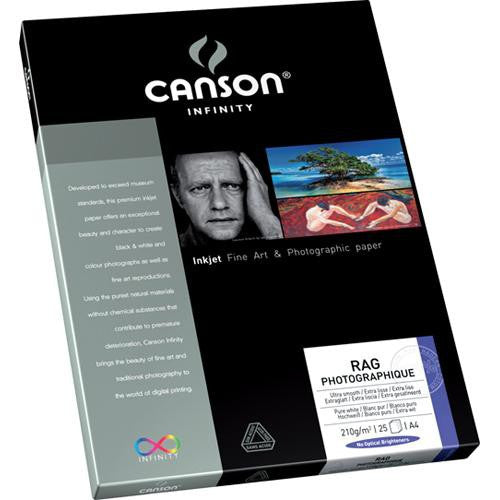 Canson Infinity Rag Photographique Paper (210 gsm, 8.5 x 11", 25 Sheets)