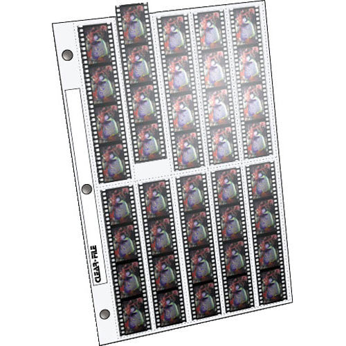 ClearFile Archival Plus Negative Page, 35mm, 10-Strips of 4-Frames - 25 Pack