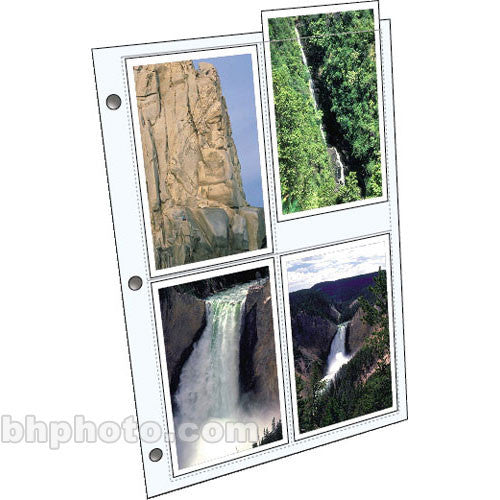 ClearFile Archival-Plus Print Page, Holds Eight 4 x 6" Prints - 100 Pack