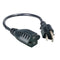 Comprehensive Universal AC Power Extension Cord - 1'