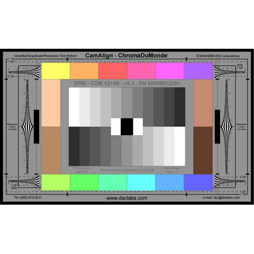 DSC Labs ChromaDuMonde 12+4-R Senior CamAlign Chip Chart with Resolution
