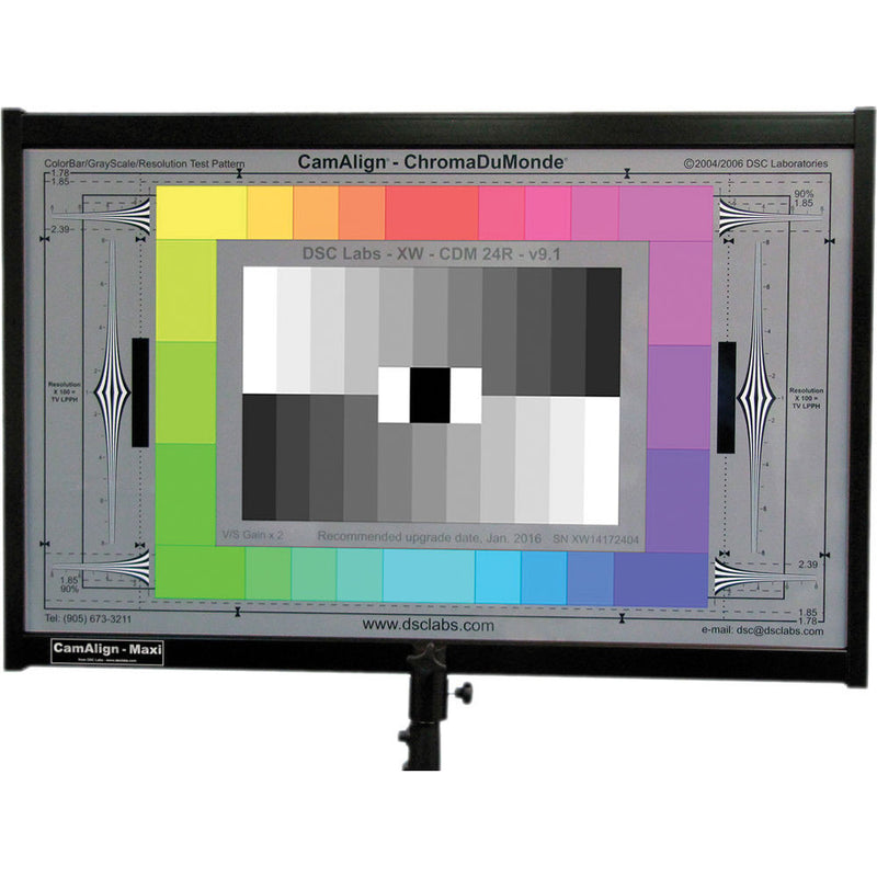 DSC Labs ChromaDuMonde 24-R Maxi CamAlign Chip Chart with Resolution