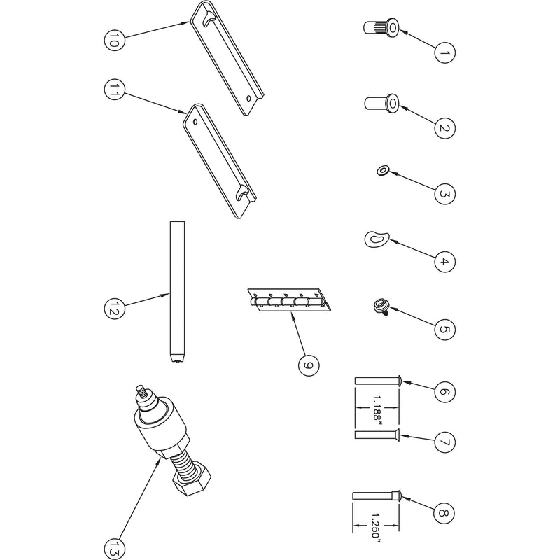 Da-Lite 37316 Fast-Fold Truss Frame Repair Kit