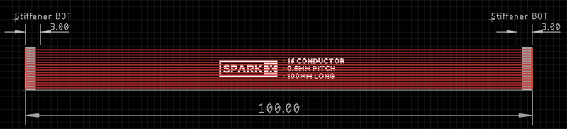 SparkFun sm&Atilde;�&Acirc;&acute;l 100mm 16-way Flexible Printed Circuit