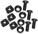 TUK CAGENUT4BK Hardware, Black M6 Cage Nut Pack of 4, Cage Nut Set, M6, 19" Rack Cabinets