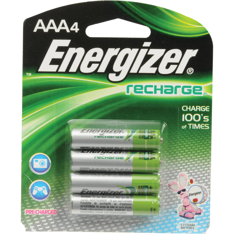 Energizer AAA NiMH Rechargeable Batteries (700mAh, 4 Pack)