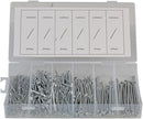 DURATOOL D00366 Cotter Pin Set, Assorted, Steel, Silver, 500 Pieces