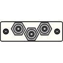 FSR IPS-V230S-WHT RCA (GRN/BLU/RED) to RCA Bulkhead Insert Plate (White)