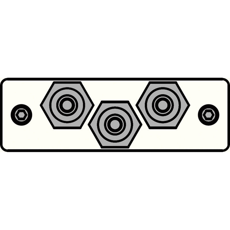FSR IPS-V230S-WHT RCA (GRN/BLU/RED) to RCA Bulkhead Insert Plate (White)