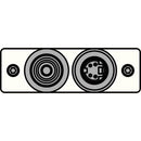 FSR IPS-V921S-WHT RCA (YEL) to BNC-S-Video to S-Video Insert Plate (White)