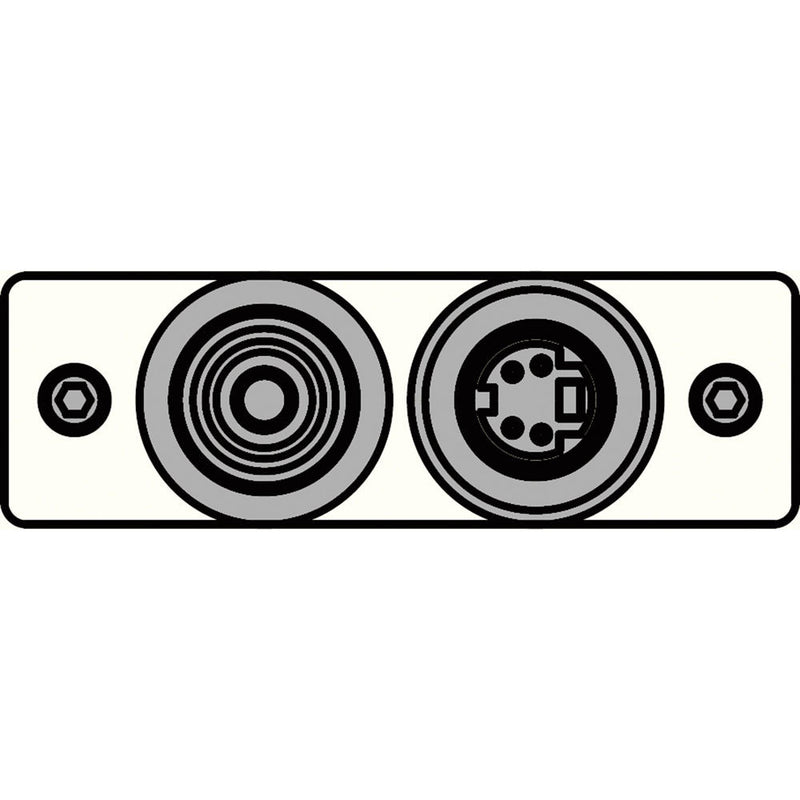 FSR IPS-V921S-WHT RCA (YEL) to BNC-S-Video to S-Video Insert Plate (White)
