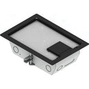 FSR RFL3-D1G-BLK Carpet Trim Cover- Single Door- 3.25" Deep Floor Box (Black)