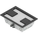 FSR RFL3-D1G-GRYDD Carpet Trim Cover- Dual Door- 3.25" Deep Floor Box (Gray)