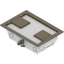 FSR RFL3-Q1G-CLYDD Carpet Trim Cover- Dual Door- 3.25" Deep Floor Box (Clay)