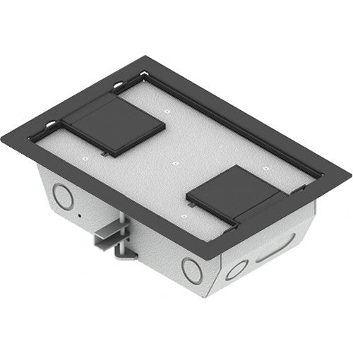 FSR RFL3-Q1G-GRYDD Carpet Trim Cover- Dual Door- 3.25" Deep Floor Box (Gray)