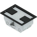 FSR RFL4.5-D1G-BLKDD Carpet Trim Cover- Dual Door- 4.69" Deep Floor Box (Black)