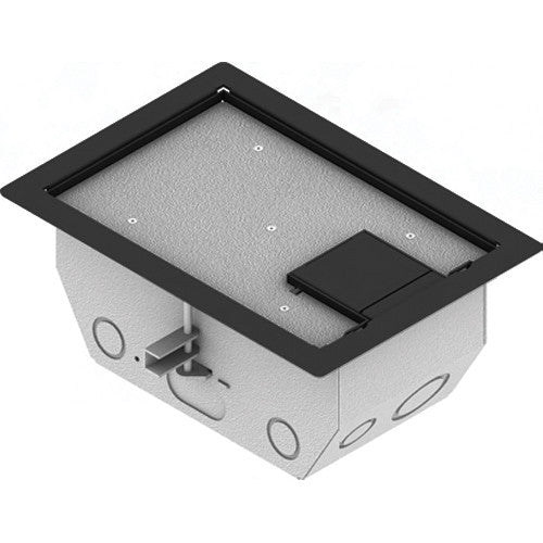 FSR RFL4.5-D1G-BLK Carpet Trim Cover- Single Door- 4.69" Deep Floor Box (Black)