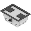 FSR RFL4.5-D1G-GRYDD Carpet Trim Cover- Dual Door- 4.69" Deep Floor Box (Gray)
